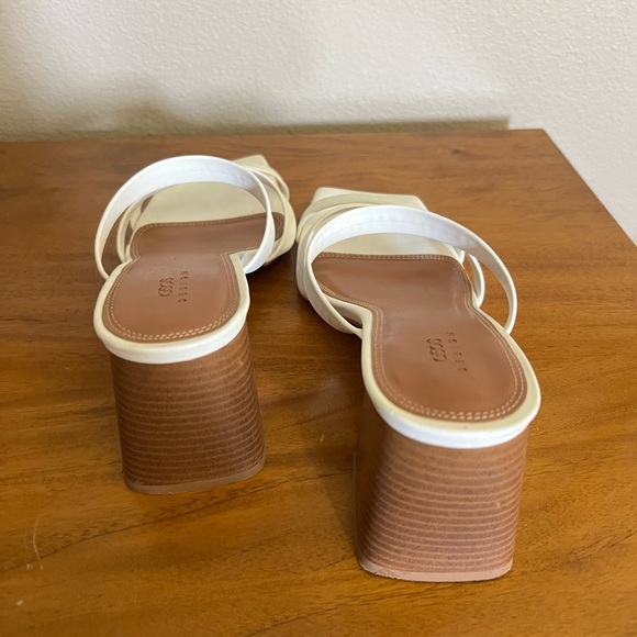 ASOS Design Block Heel Strappy White Sandals - Picture 4 of 9